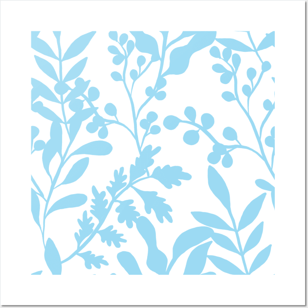 Blue Leaf Wall Art by Ammi